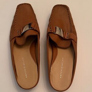 ANTONIO MELANI Men's Tan Leather Loafers